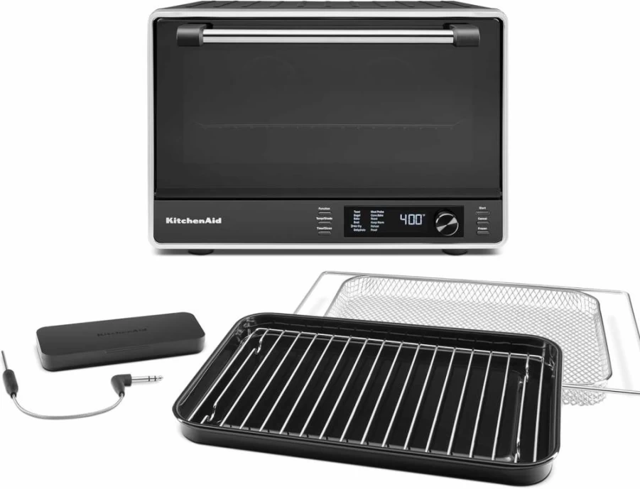 KitchenAid KCO224BM Black Matte Countertop Oven with Dual Convection, Air Fryer & Temperature Probe – 24L Capacity Smart Toaster Oven