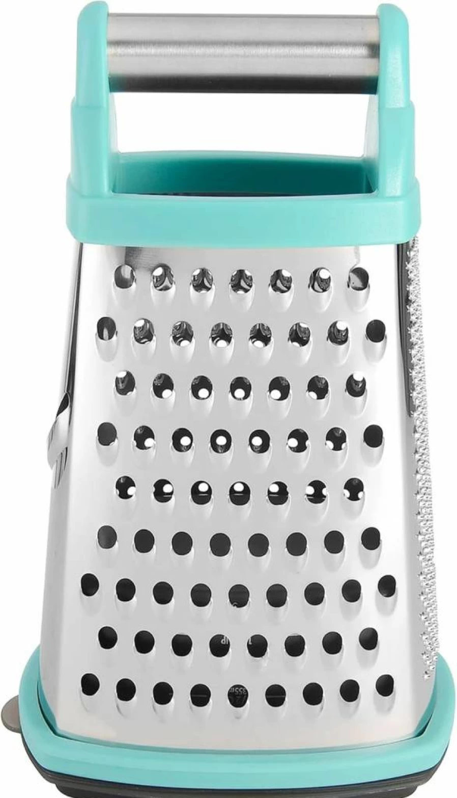 KitchenAid 4-Sided Stainless Steel Box Grater with Detachable 3-Cup Container - Fine, Medium, Coarse & Slicing - Dishwasher Safe, 10-Inch, Black