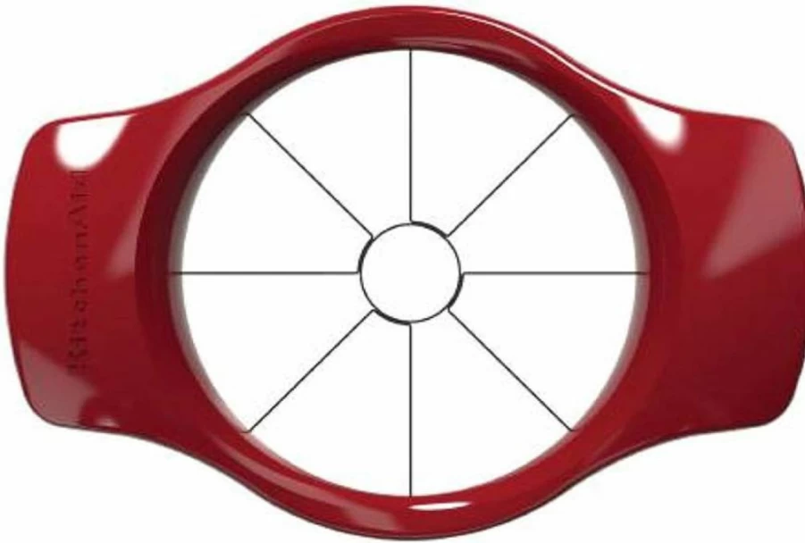 KitchenAid Classic Fruit and Vegetable Slicer with Red Handle - Stainless Steel Blade for Effortless Cutting - Compact Kitchen Tool for Fresh Produce