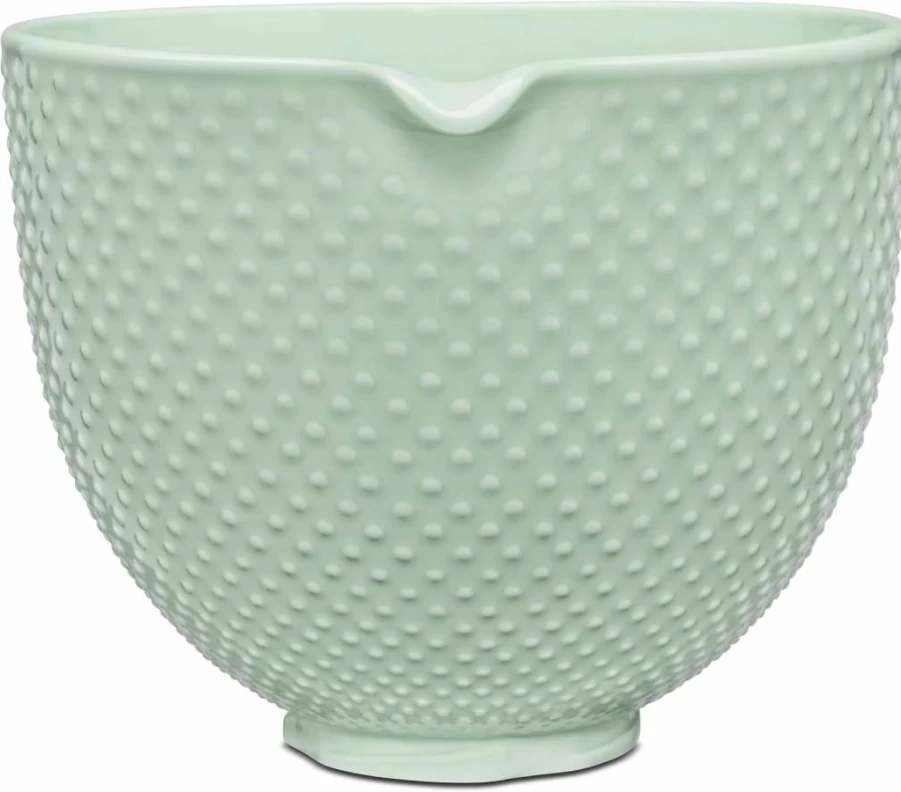 KitchenAid 5 Quart Ceramic Mixing Bowl Compatible with 4.5-5 Quart Tilt-Head Stand Mixers, Dew Drop Color - KSM2CB5TDD