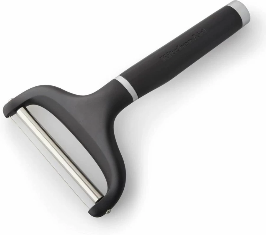 KitchenAid Classic Black Cheese Slicer - Stainless Steel Blade, Ergonomic Handle, Perfect for Hard & Soft Cheeses