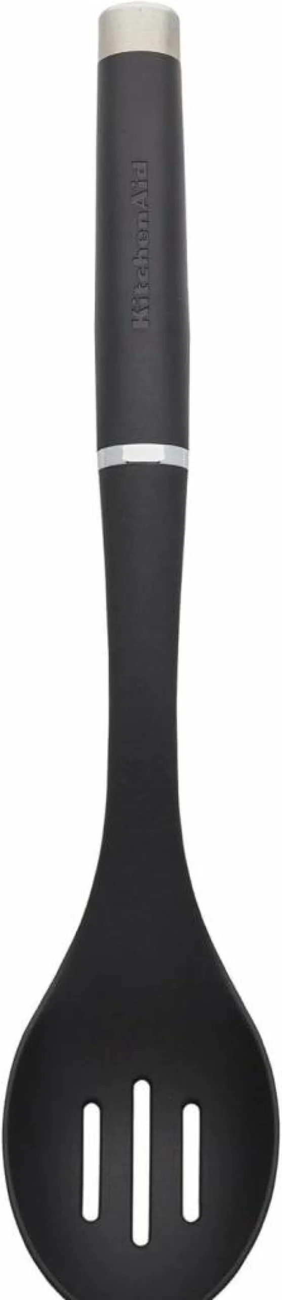 KitchenAid Gourmet Nylon Slotted Spoon - Black Kitchen Utensil for Cooking & Serving